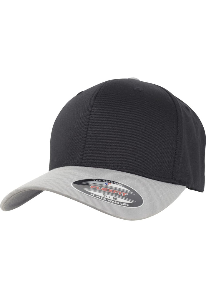 FF-6277T-00286-0053 Cappellino Wooly Combed Flexfit 2-Tone nero/argento S/M