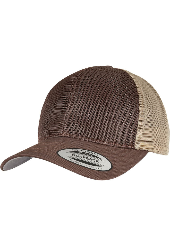 FF-6360T-00657-0050 Cappellino 360° Omnimesh Flexfit 2-Tone bruno/khaki