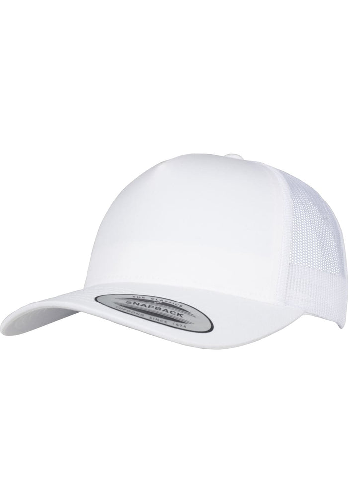 FF-6506-00220-0050 Cappellino trucker 5-Panel Retro Flexfit bianco
