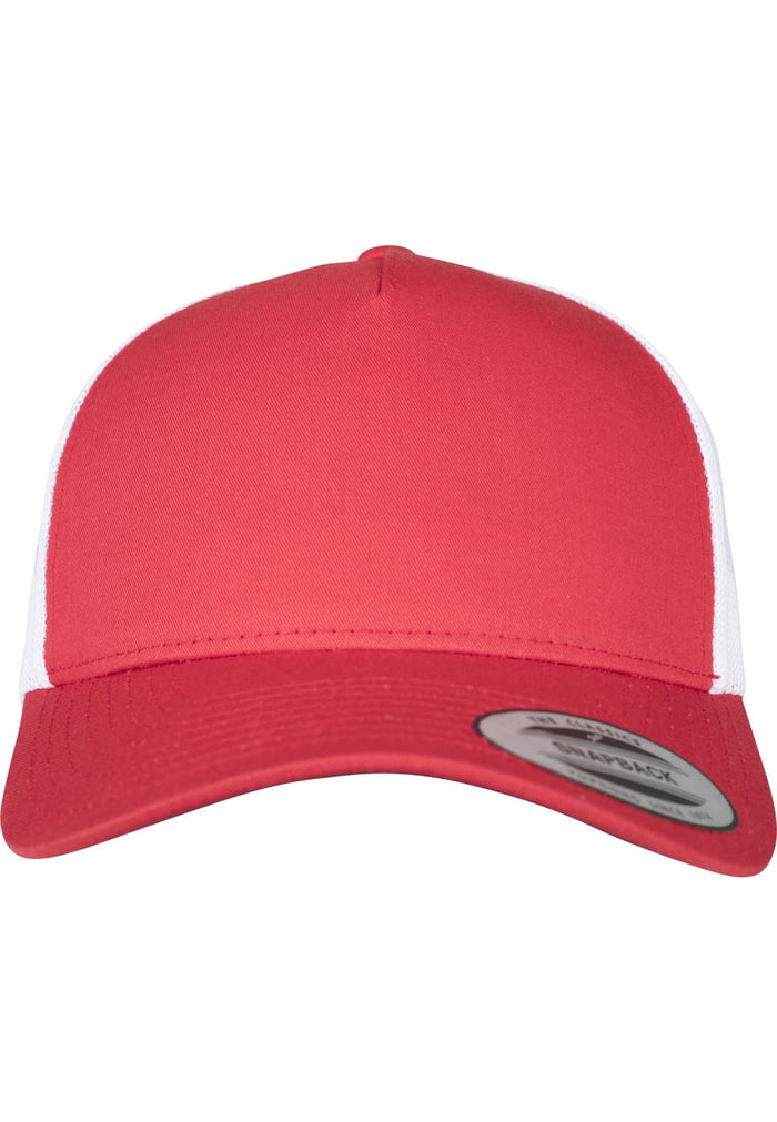 FF-6506T-00202-0050 Cappellino trucker 5-Panel Retro 2-Tone Flexfit rosso/bianco
