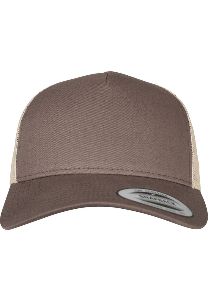 FF-6506T-00632-0050 Cappellino trucker 5-Panel Retro 2-Tone Flexfit bruno/khaki