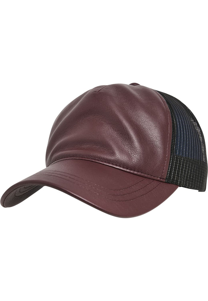 FF-6606LT-00593-0050 Cappellino trucker Leather Flexfit marrone/nero