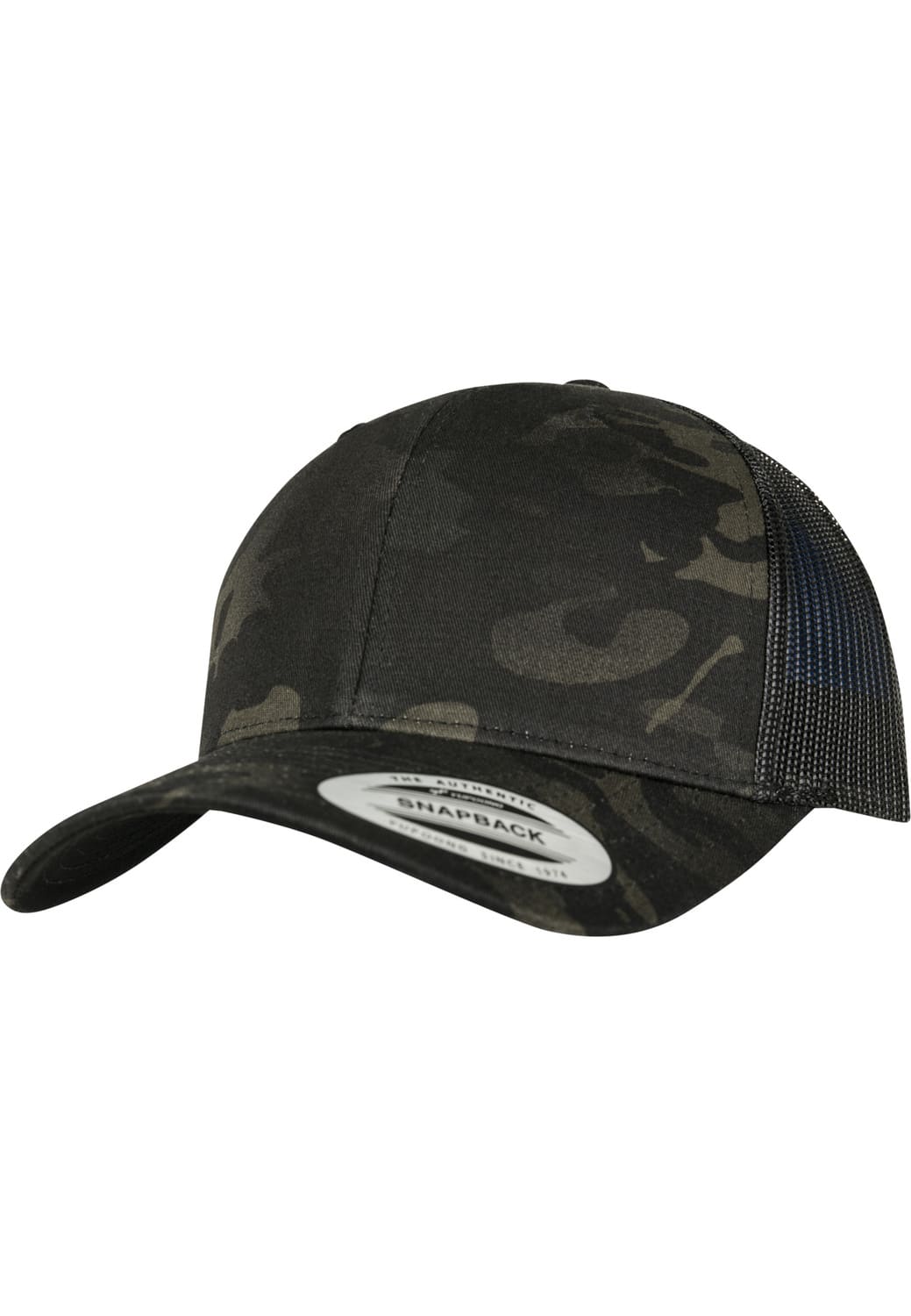 FF-6606MC-01489-0050 Retro Multicam® Flexfit black multicam trucker cap