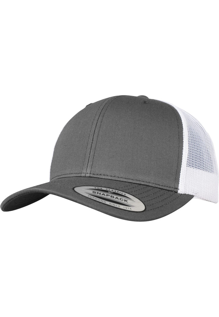 FF-6606T-00440-0050 Cappellino trucker Retro Flexfit 2-Tone grigio scuro/bianco