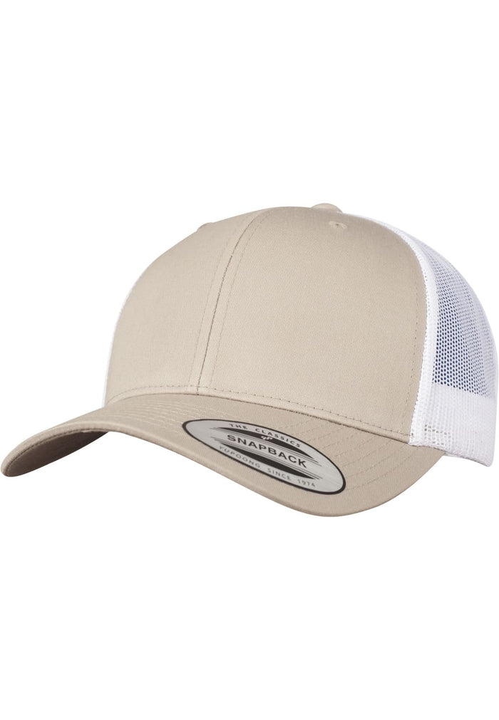 FF-6606T-01126-0050 Cappellino trucker Retro Flexfit 2-Tone khaki/bianco
