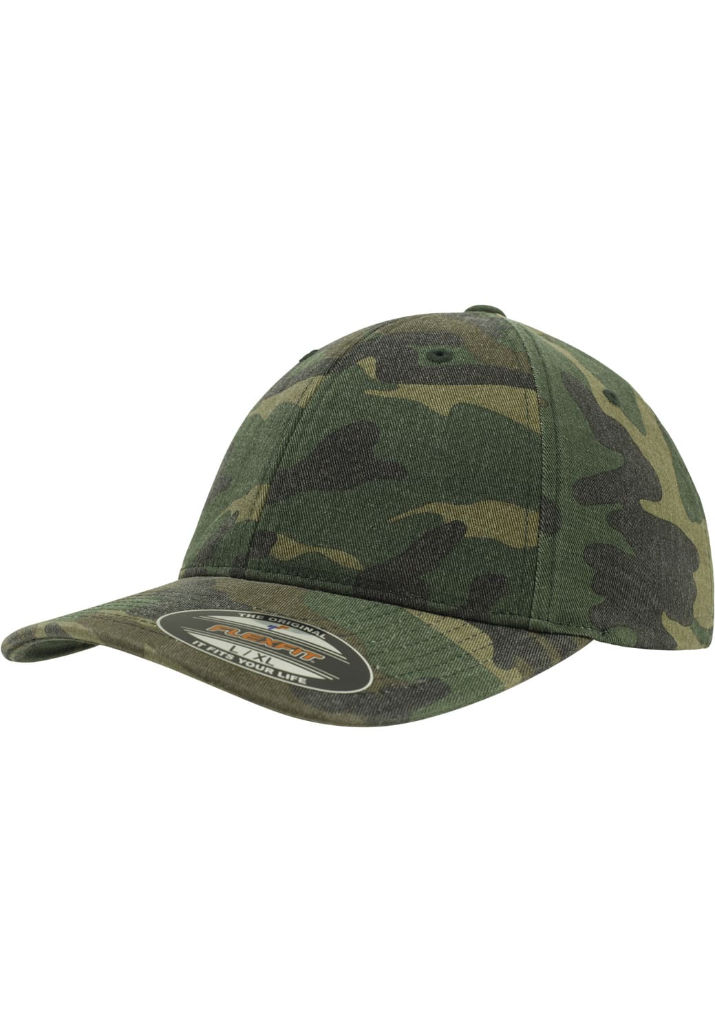 FF-6977CA-00778-0053 Garment Washed Camo Flexfit cap green camo S/M