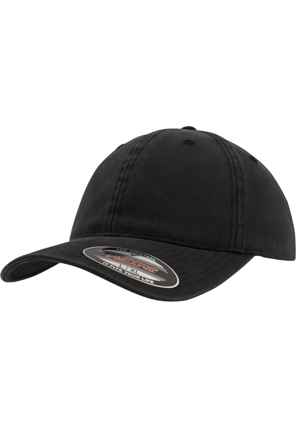 FF-6997-00007-0053 Dad Hat Garment Washed Cotton Flexfit cap black S/M