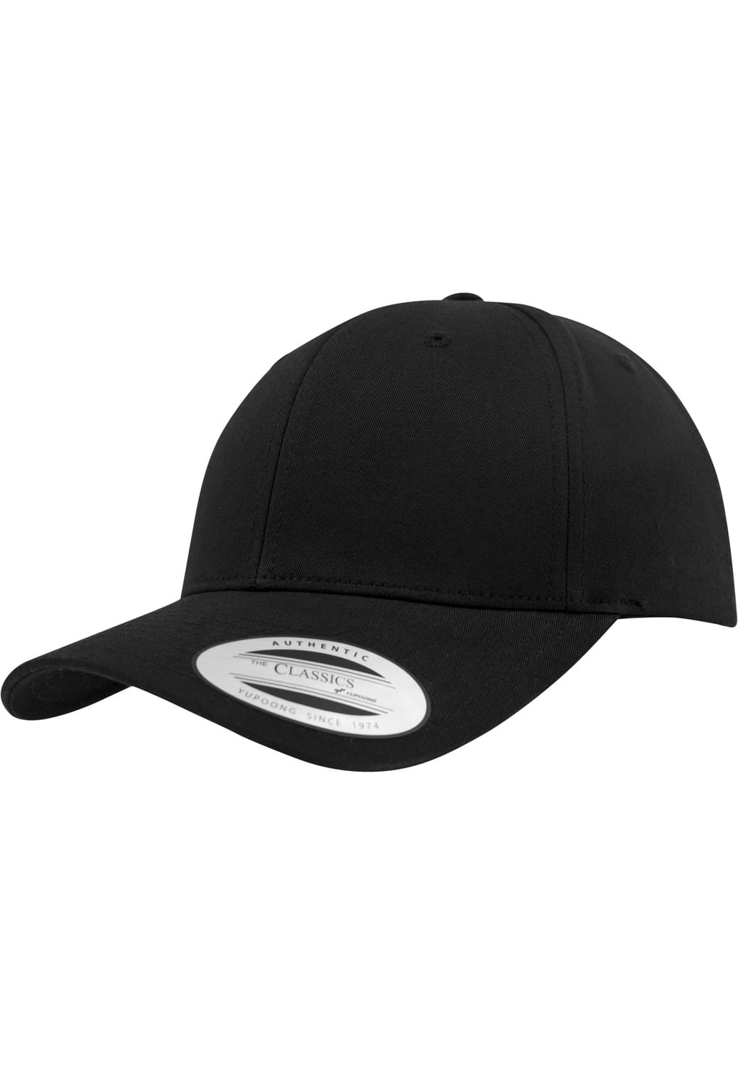 FF-7706-00007-0050 Curved Classic Flexfit black snapback cap