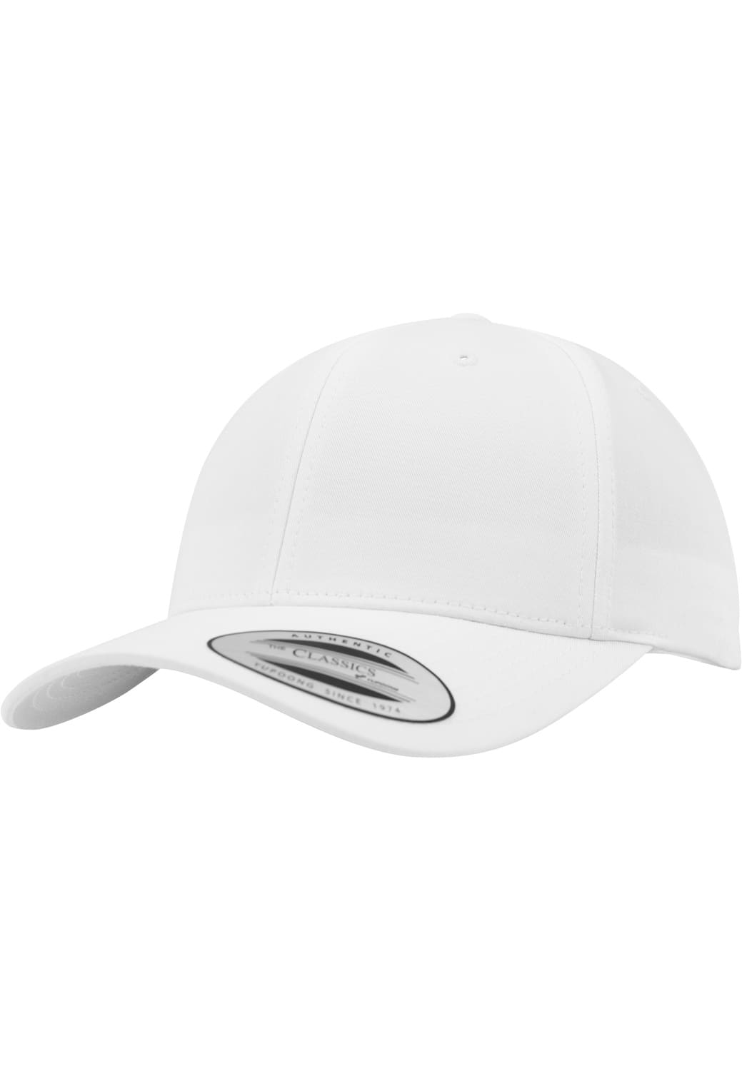 FF-7706-00220-0050 Curved Classic Flexfit white snapback cap