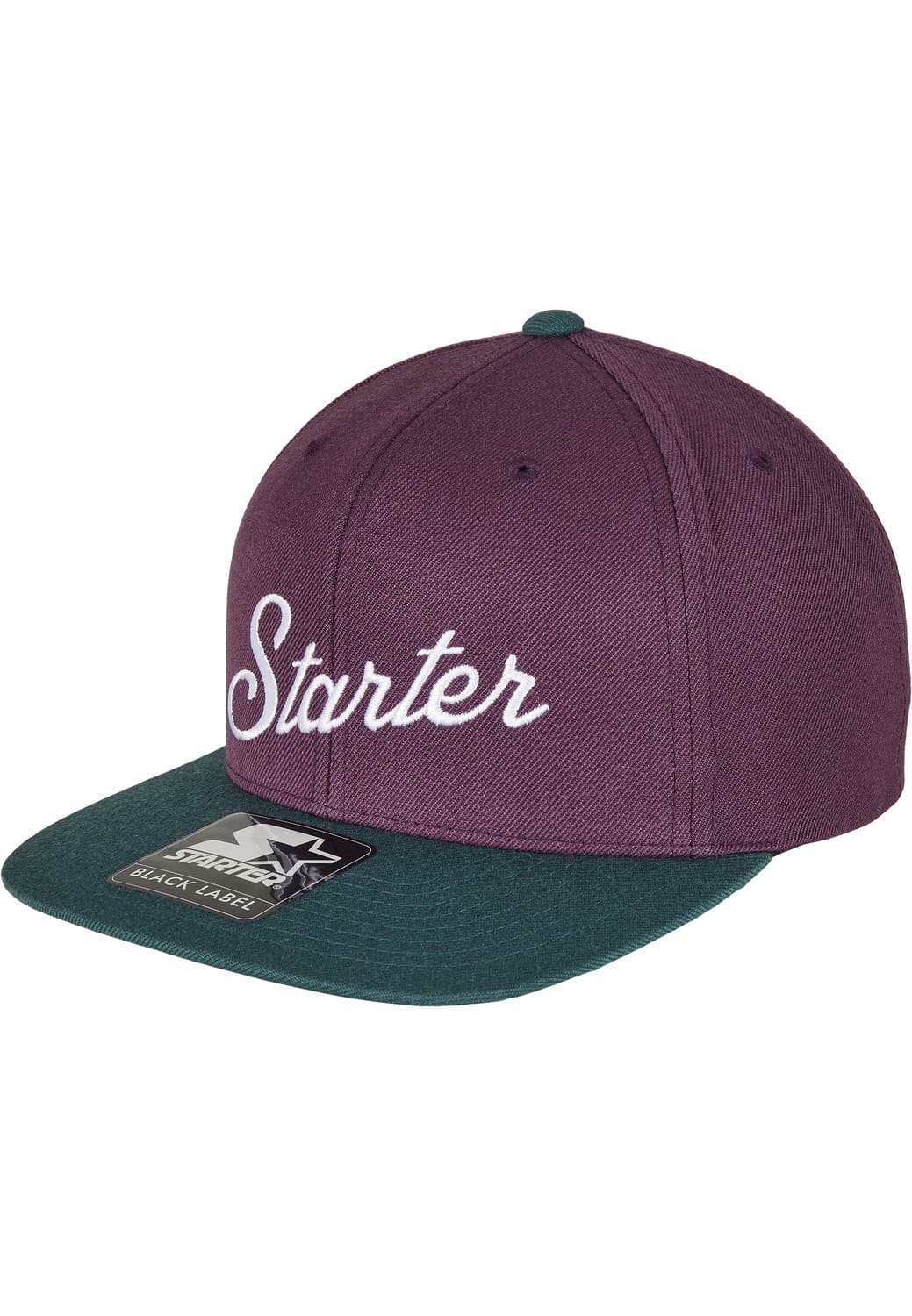 ST180-03090-0050 Script Starter Snapback Cap Dark Purple/Light Green