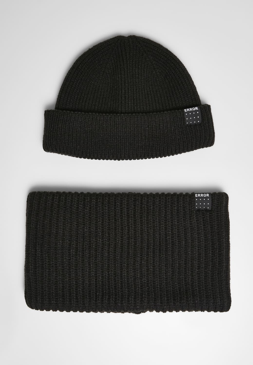 MT2129-00007-0050 Knit Set beanie + scaldacollo Error nero