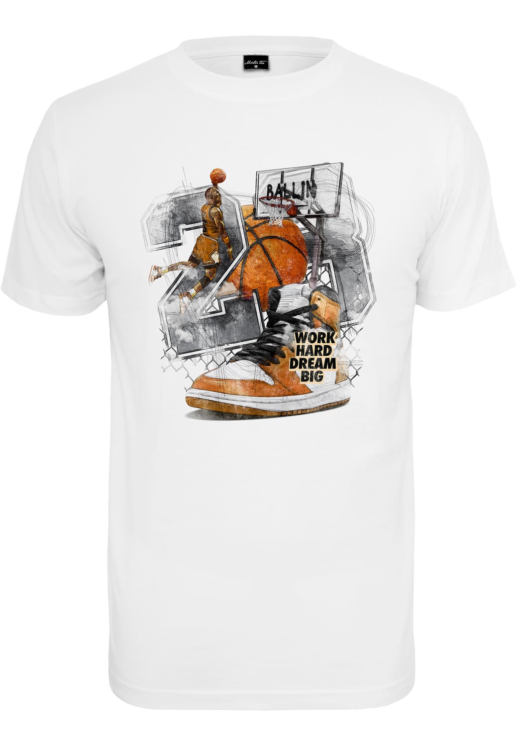 MT1667-00220-0060 T-shirt Vintage Ballin bianco XXL