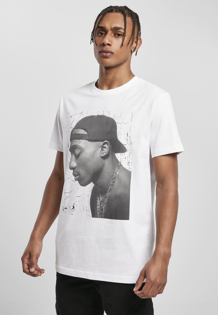 MT1686-00220-0060 T-shirt Tupac Cracked Backround bianco XXL