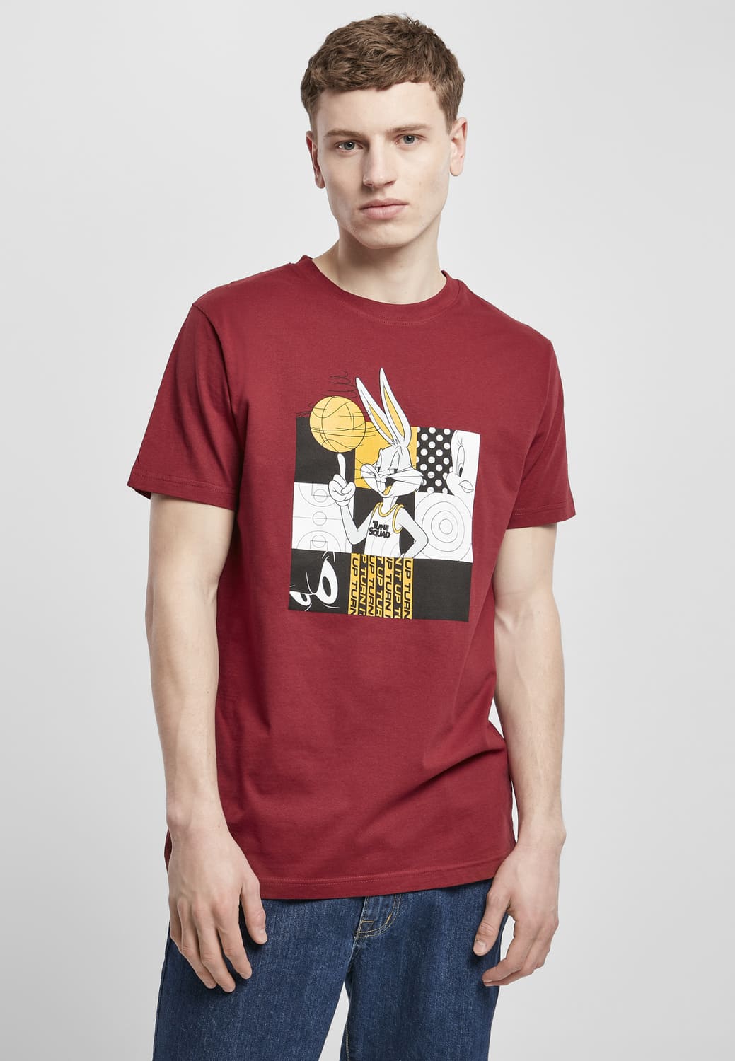 MT1746-00606-0060 T-shirt Space Jam Bugs Bunny Basketball bordeaux XXL