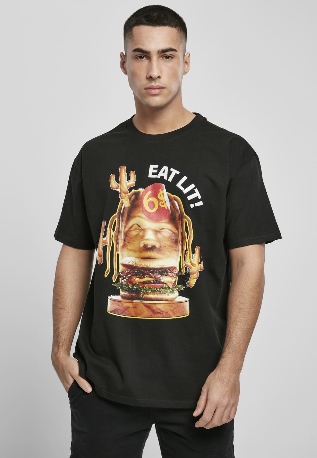 MT1804-00007-0060 Eat Lit Oversize T-shirt black XXL