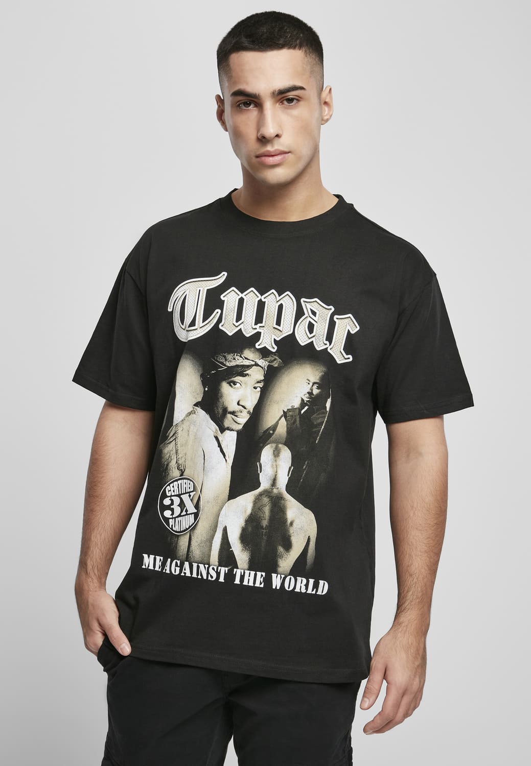 MT1809-00007-0060 Tupac MATW T-shirt Sepia Oversize black XXL