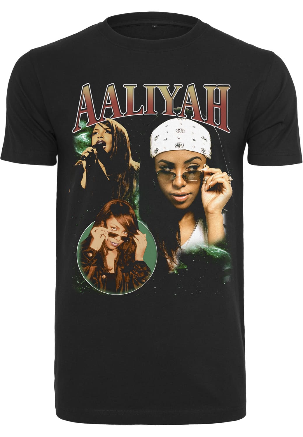 MT1823-00007-0060 T-shirt Aaliyah Retro nero XXL
