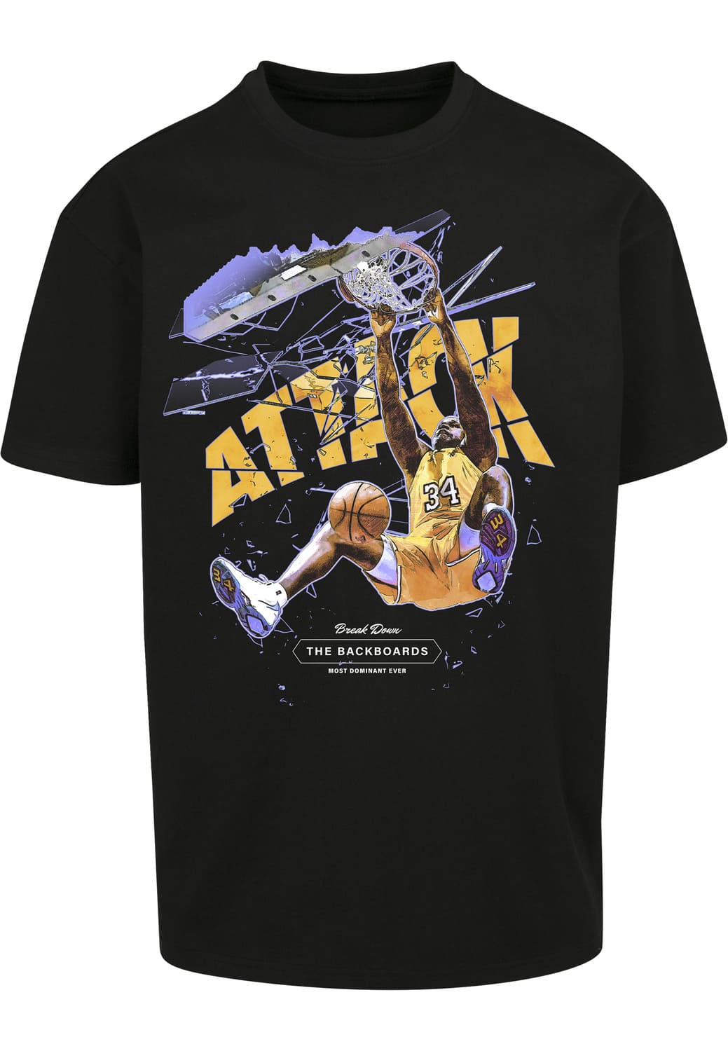 MT1839-00007-0060 T-shirt Attack Player Oversize nero XXL