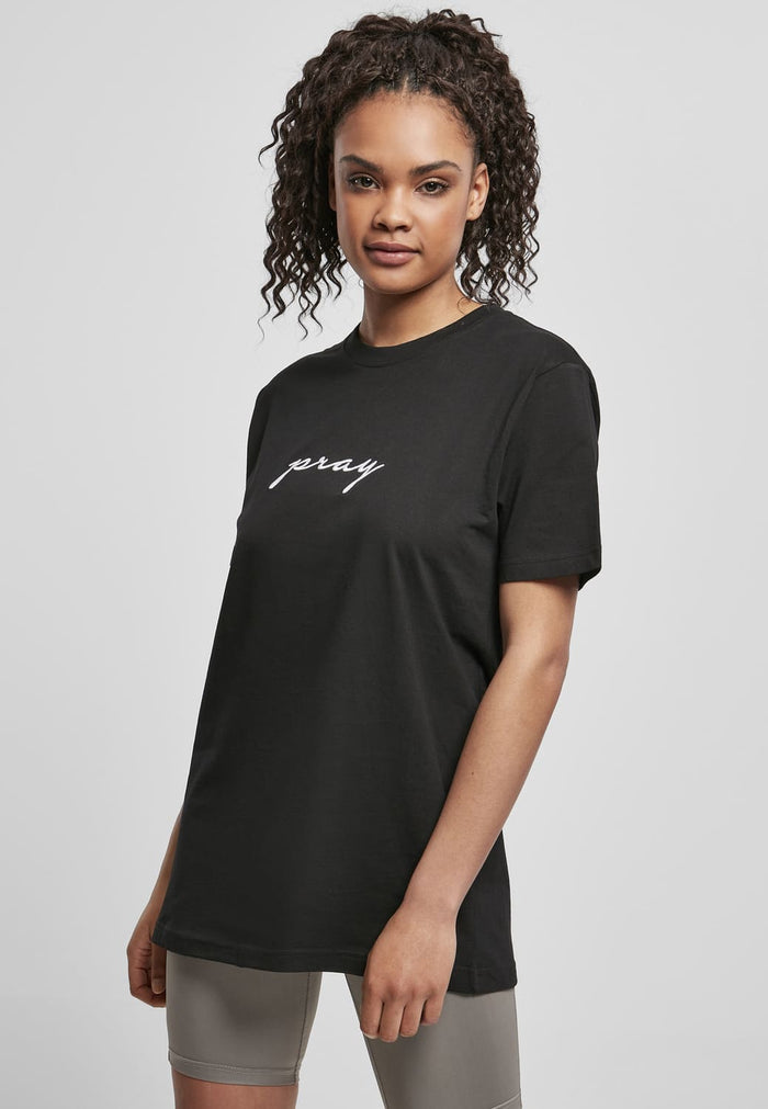 MT1918-00007-0060 T-shirt Pray EMB donna nero XXL