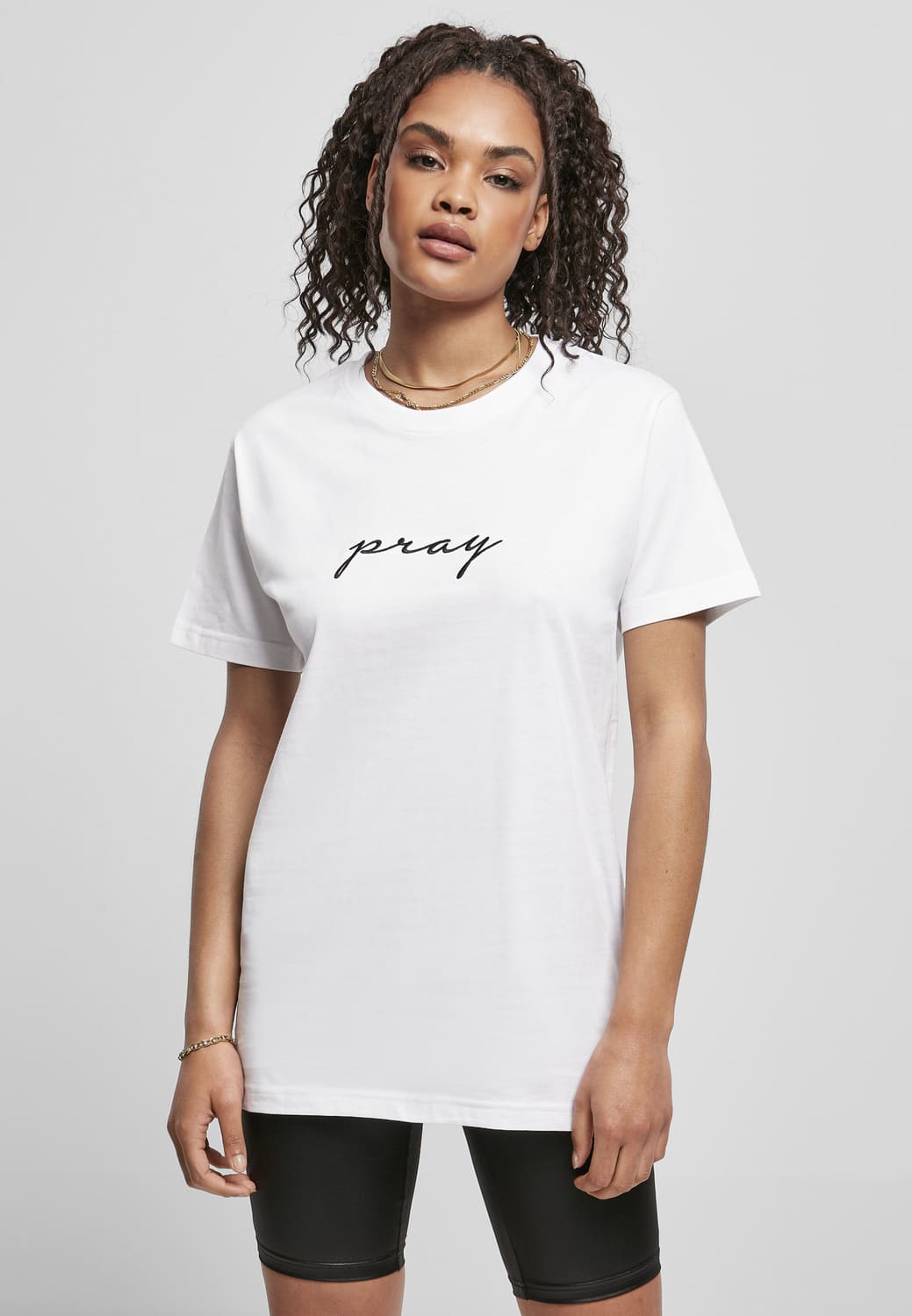 MT1918-00220-0060 T-shirt Pray EMB donna bianco XXL