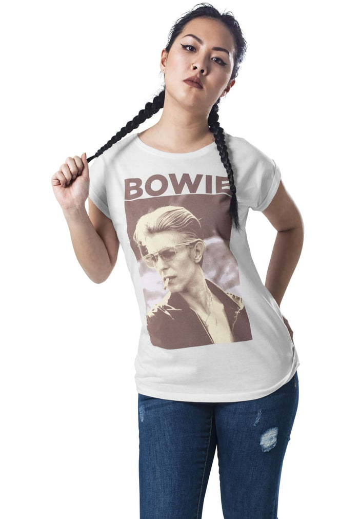 MT365-00220-0058 T-shirt David Bowie donna bianco XS