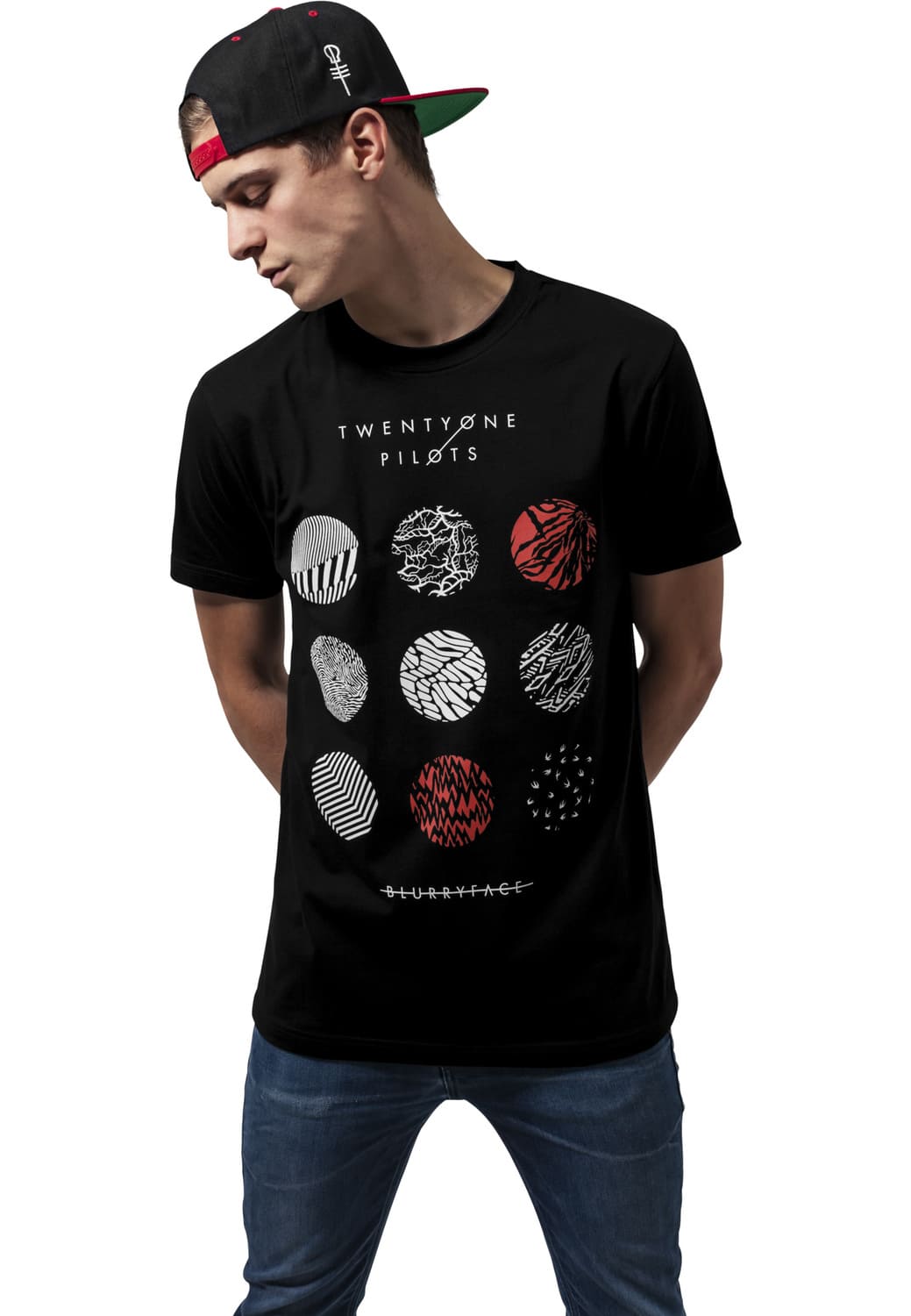 MT426-00007-0060 Twenty One Pilots Pattern Circles T-shirt black XXL