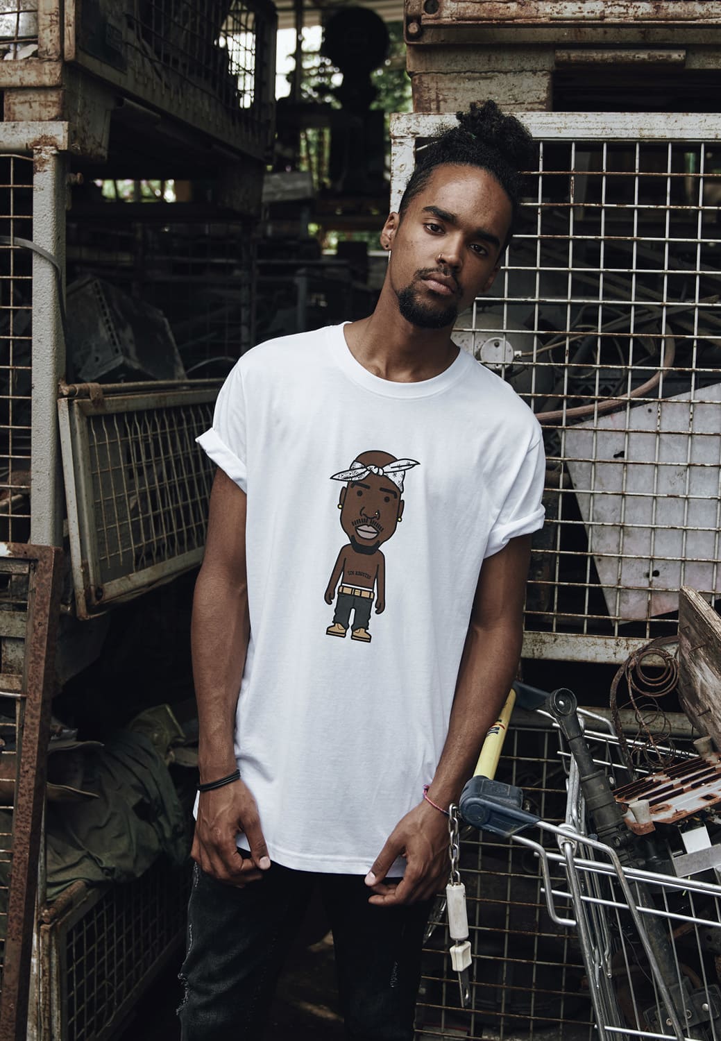 MT545-00220-0060 T-shirt LA Sketch bianco XXL