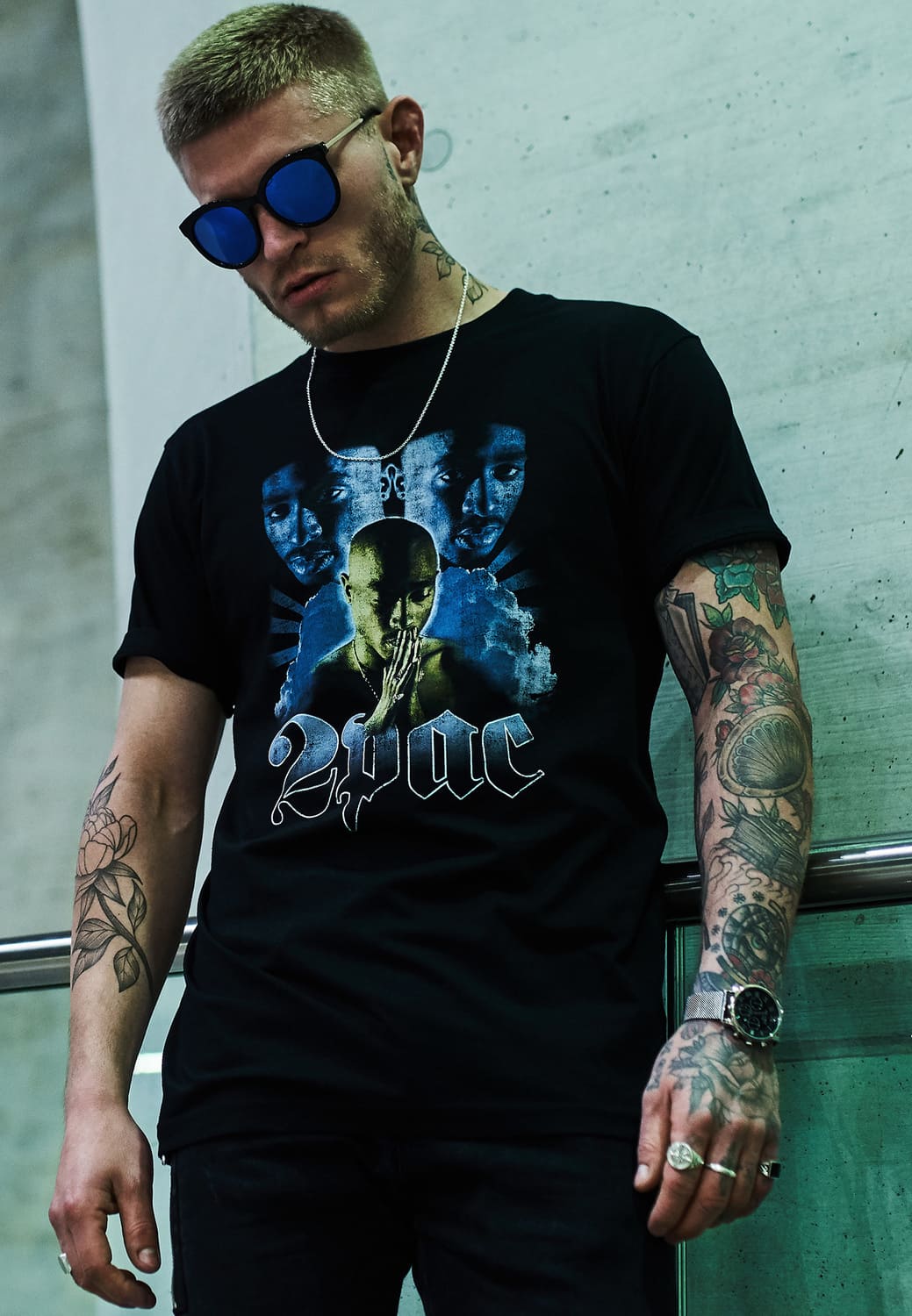 MT696-00007-0060 Tupac Heaven T-shirt black XXL