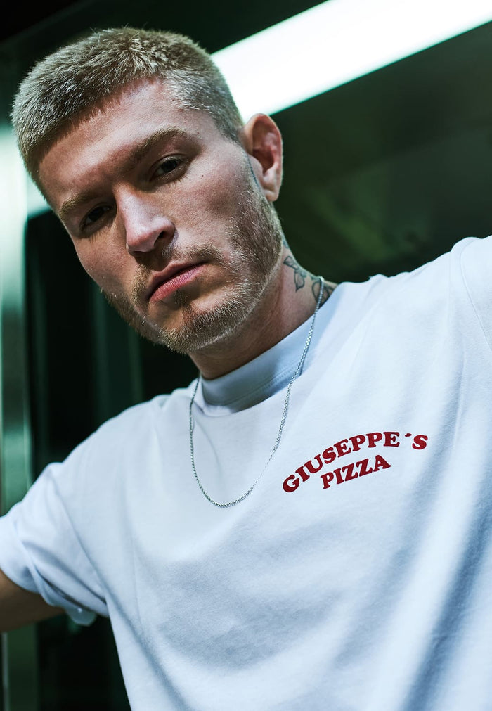 MT709-00220-0060 T-shirt Giuseppe's Pizzeria bianco XXL