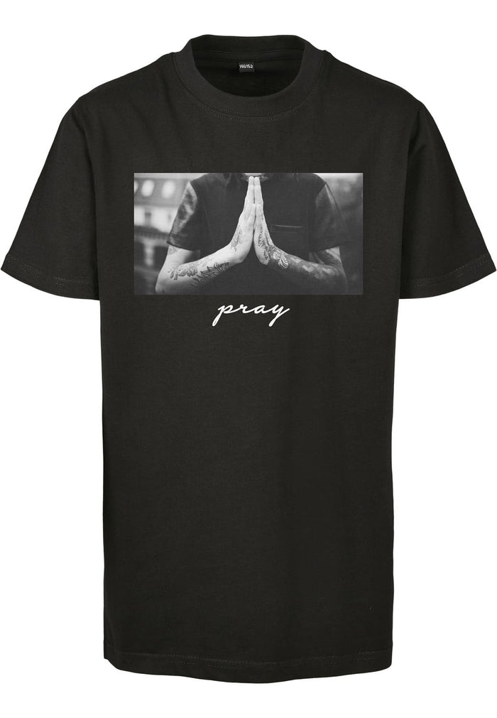 MTK052-00007-0137 T-shirt Pray bambini nero 158/164