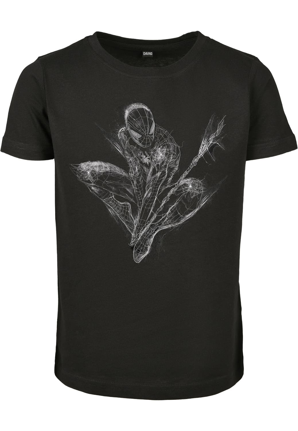 MTK081-00007-0137 T-shirt Spiderman Scratched bambini nero 158/164
