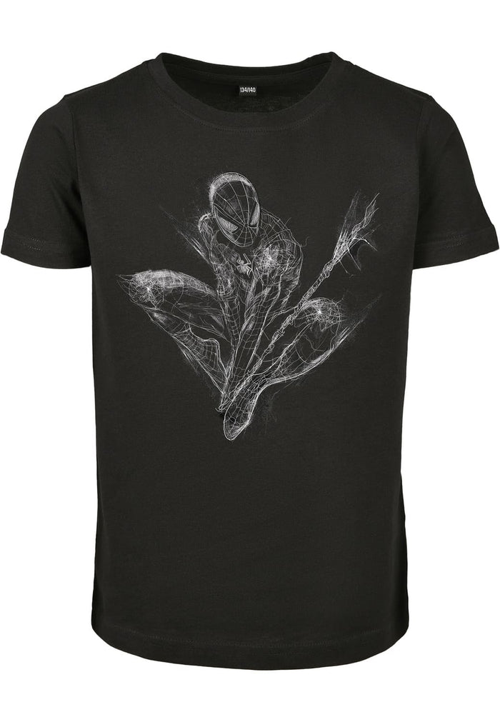 MTK081-00007-0137 T-shirt Spiderman Scratched bambini nero 158/164