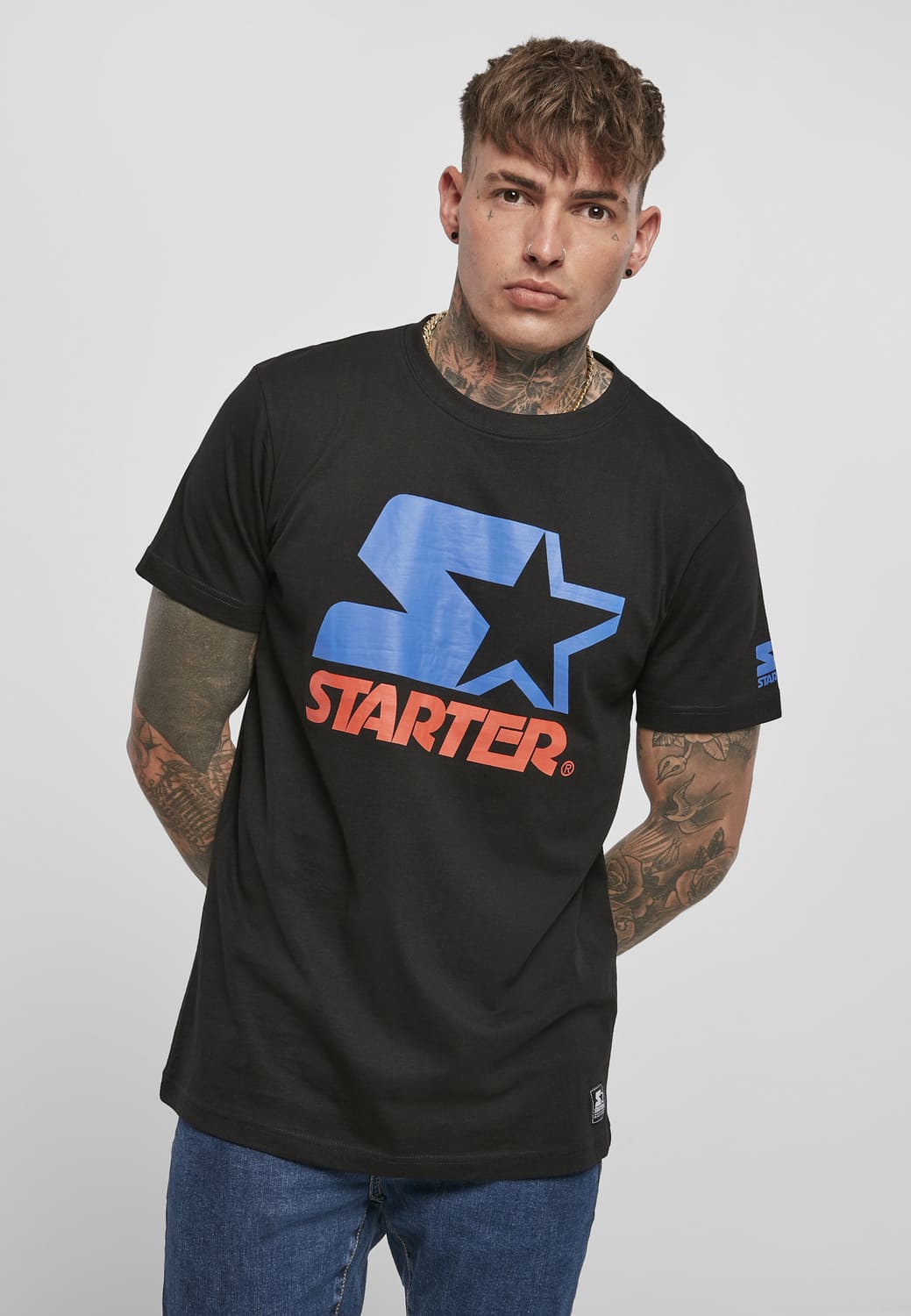 ST040-00007-0060 Two Color Logo Starter T-shirt black XXL