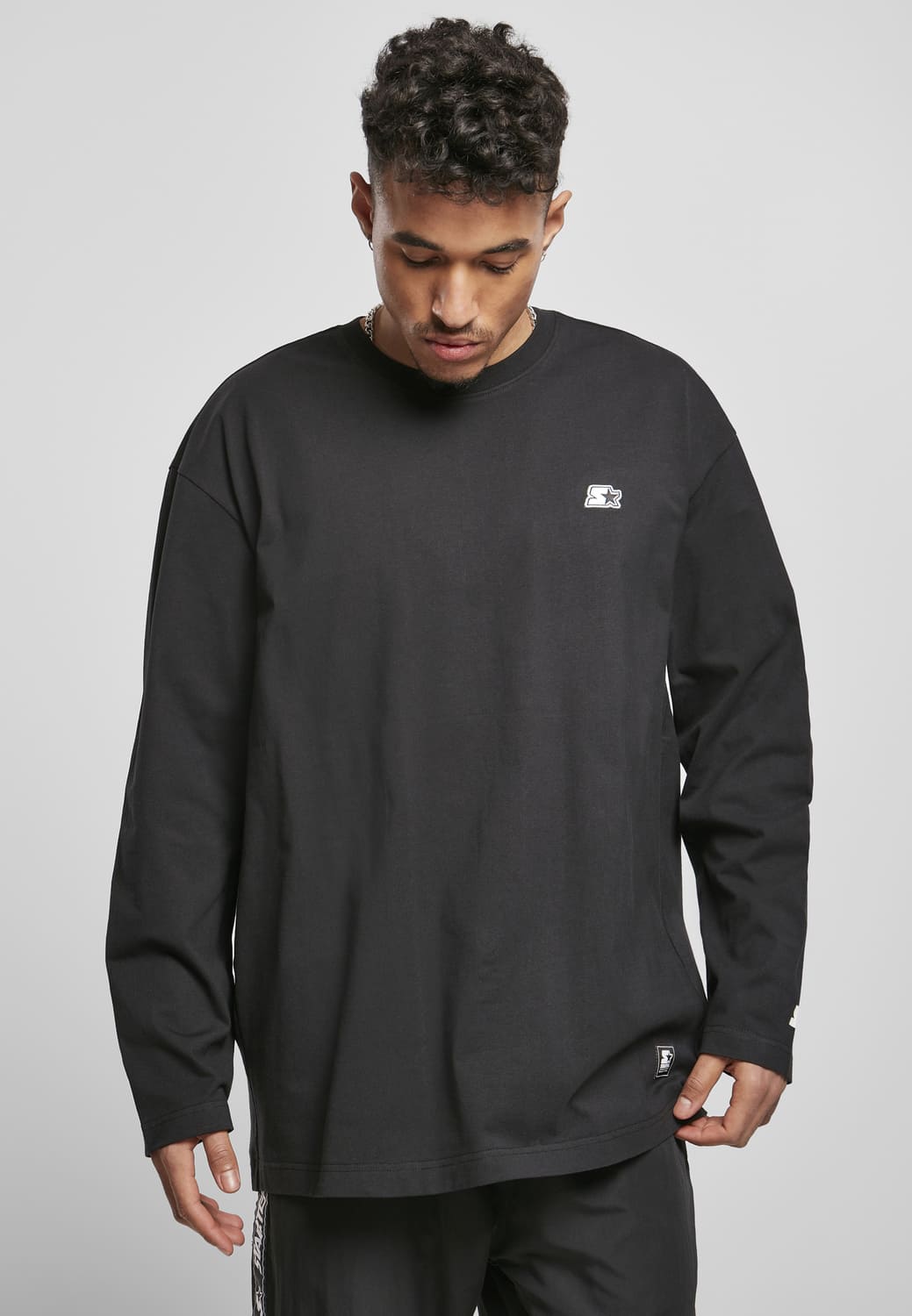 ST123-00007-0060 Essential Starter Long Sleeve T-Shirt Black XXL