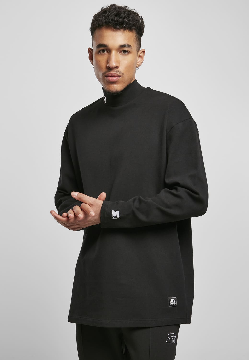 ST147-00007-0060 High Mock Starter long sleeve t-shirt black XXL