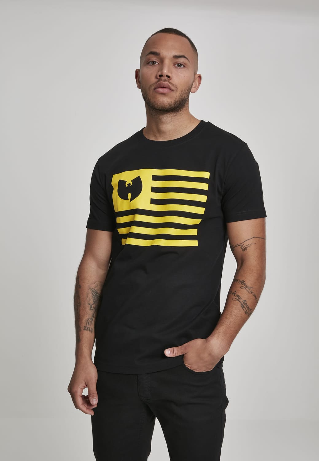 WU030-01216-0060 Wu-Wear Flag T-shirt black/yellow XXL
