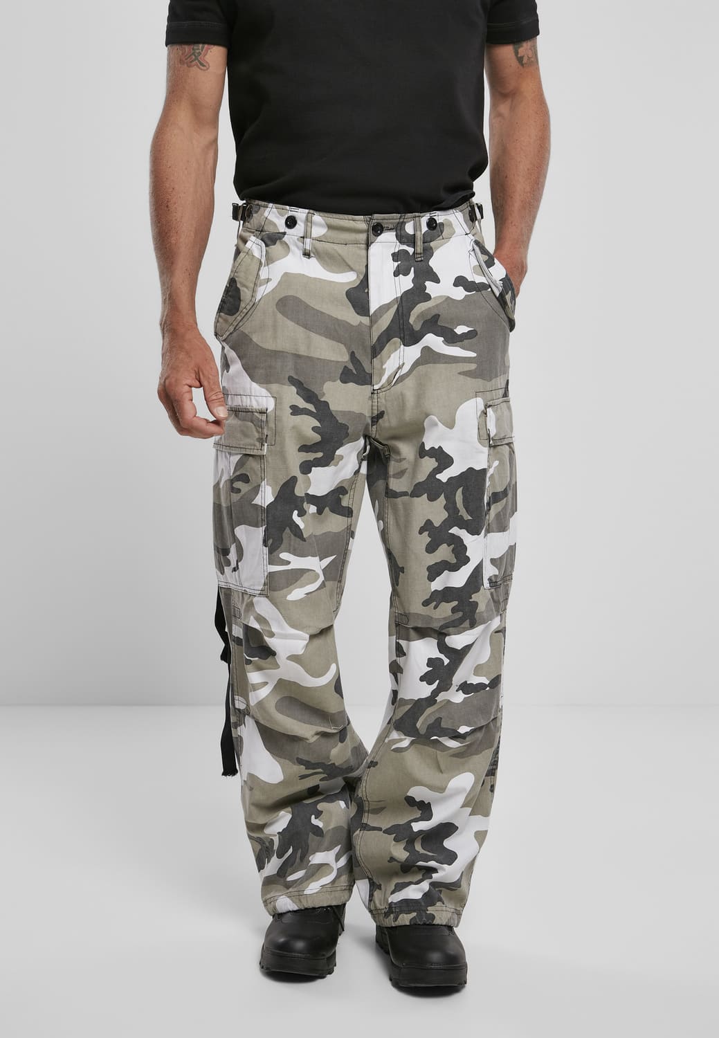 BD1001-00708-0231 Pantaloni cargo M-65 Vintage Brandit snow camo 7XL