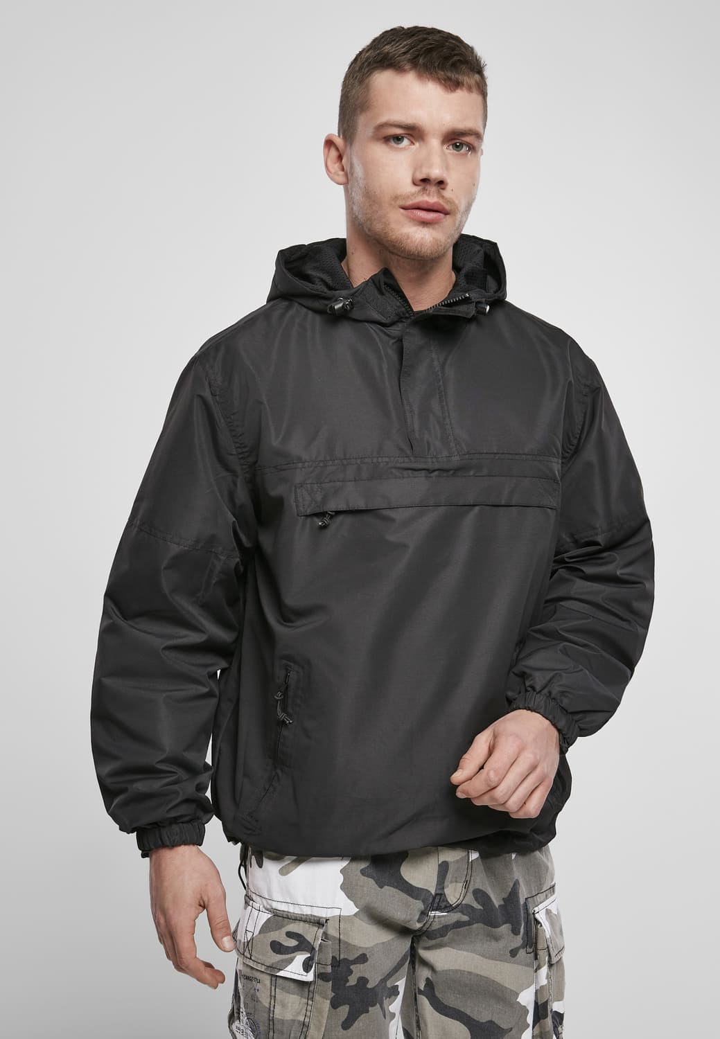 BD3162-00007-0060 Giacca a vento estivo Pull Over Brandit nero XXL
