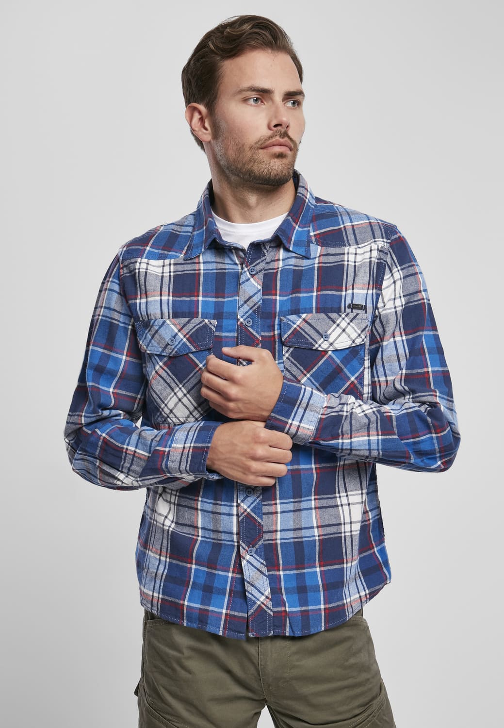 BD4002-00155-0231 Camicia a scacchi Brandit navy 7XL