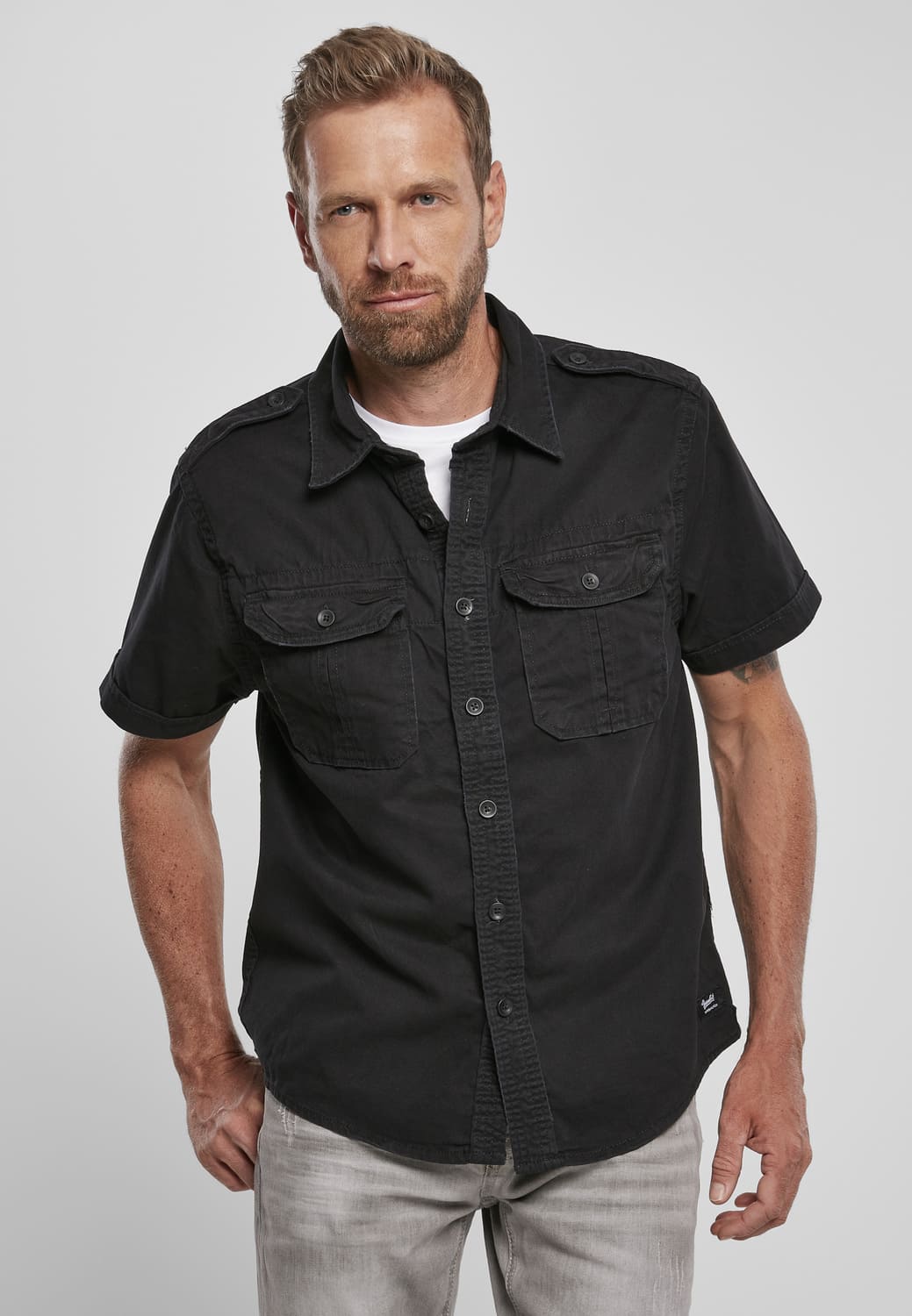 BD4024-00007-0231 Vintage Shortsleeve Brandit Shirt black 7XL