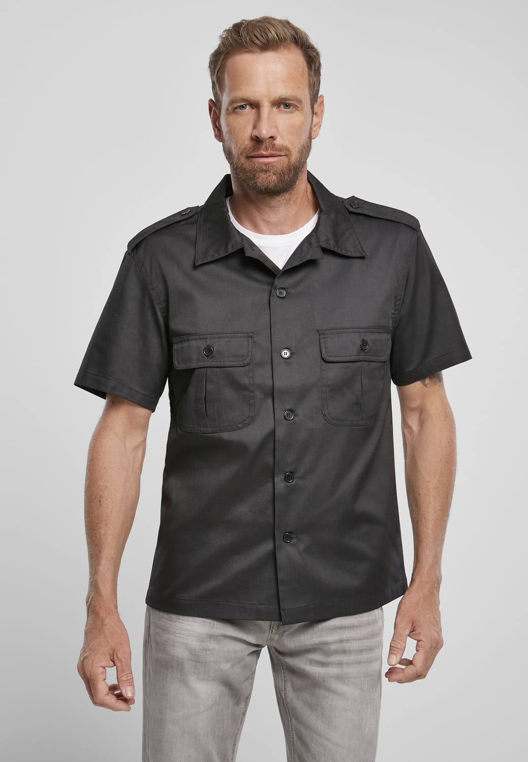 BD4101-00007-0231 Camicia manica corta US Brandit nero 7XL