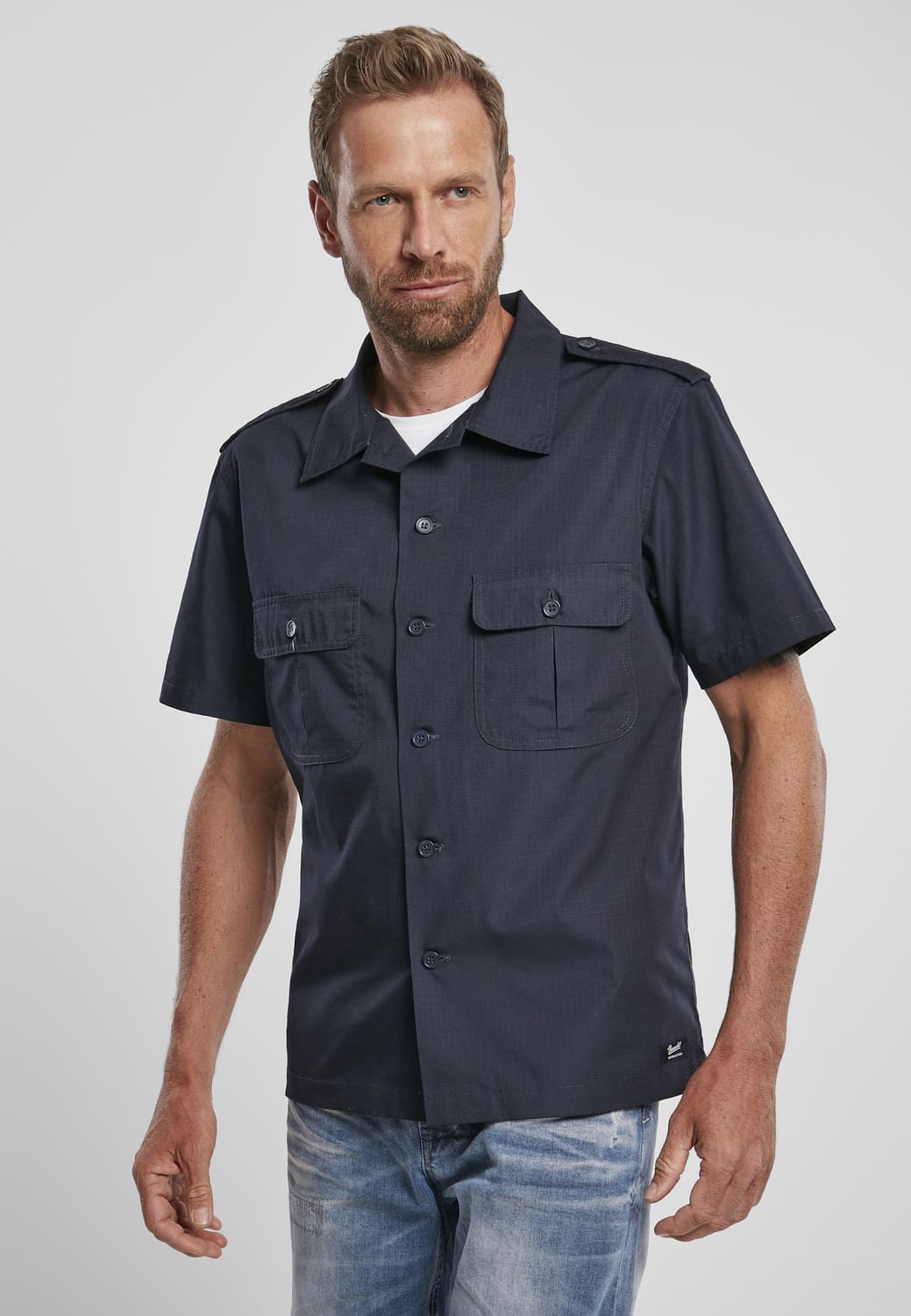 BD4103-00155-0231 US Ripstop Brandit Navy Short Sleeve Shirt 7XL