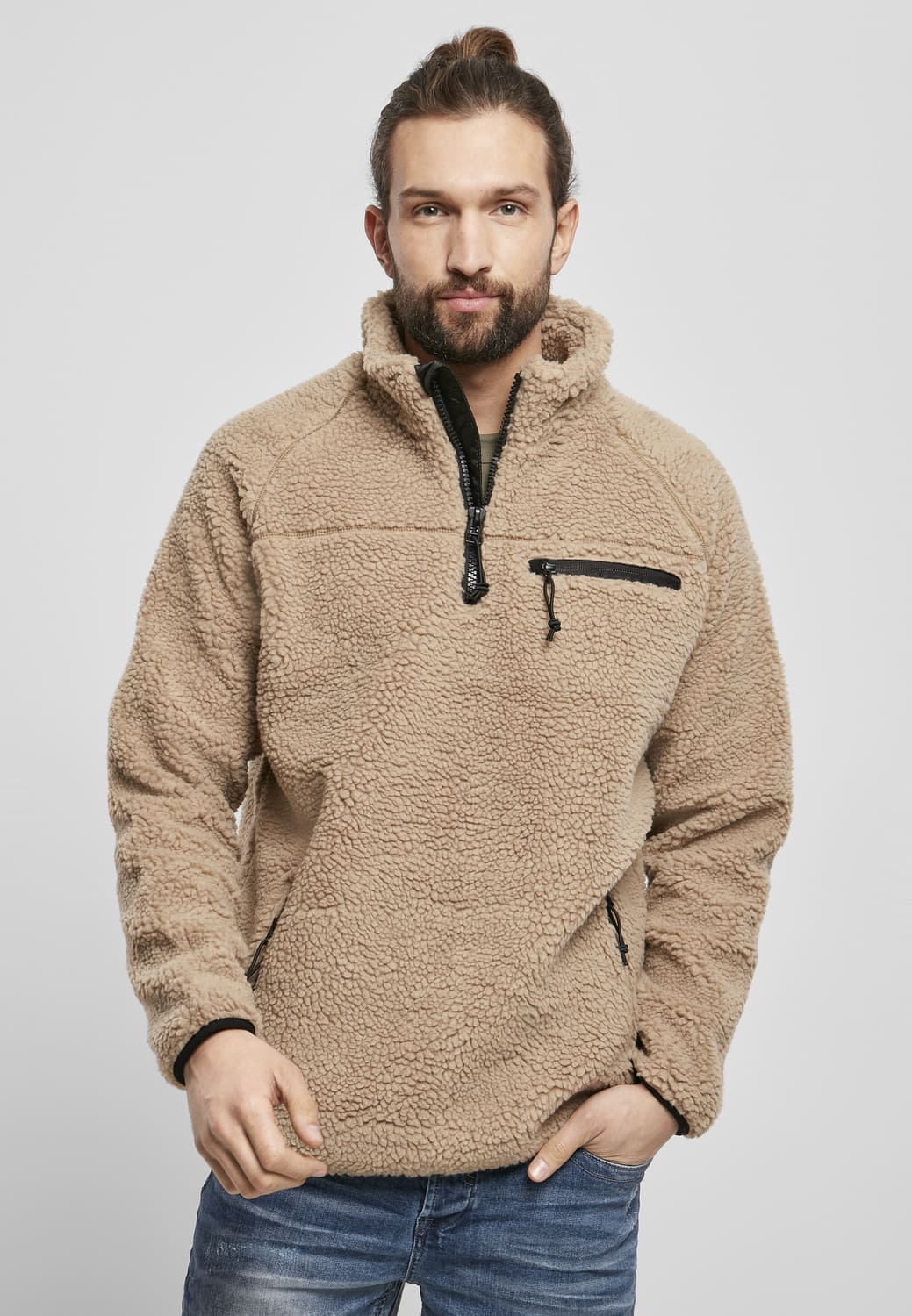 BD5022-00804-0060 Troyer Brandit Teddyfleece Sweater camel XXL