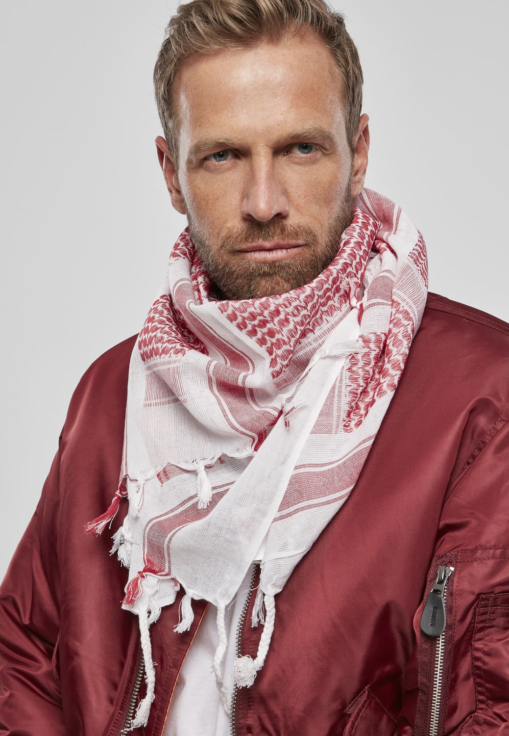 BD7009-00202-0050 Brandit red/white one size shemagh scarf