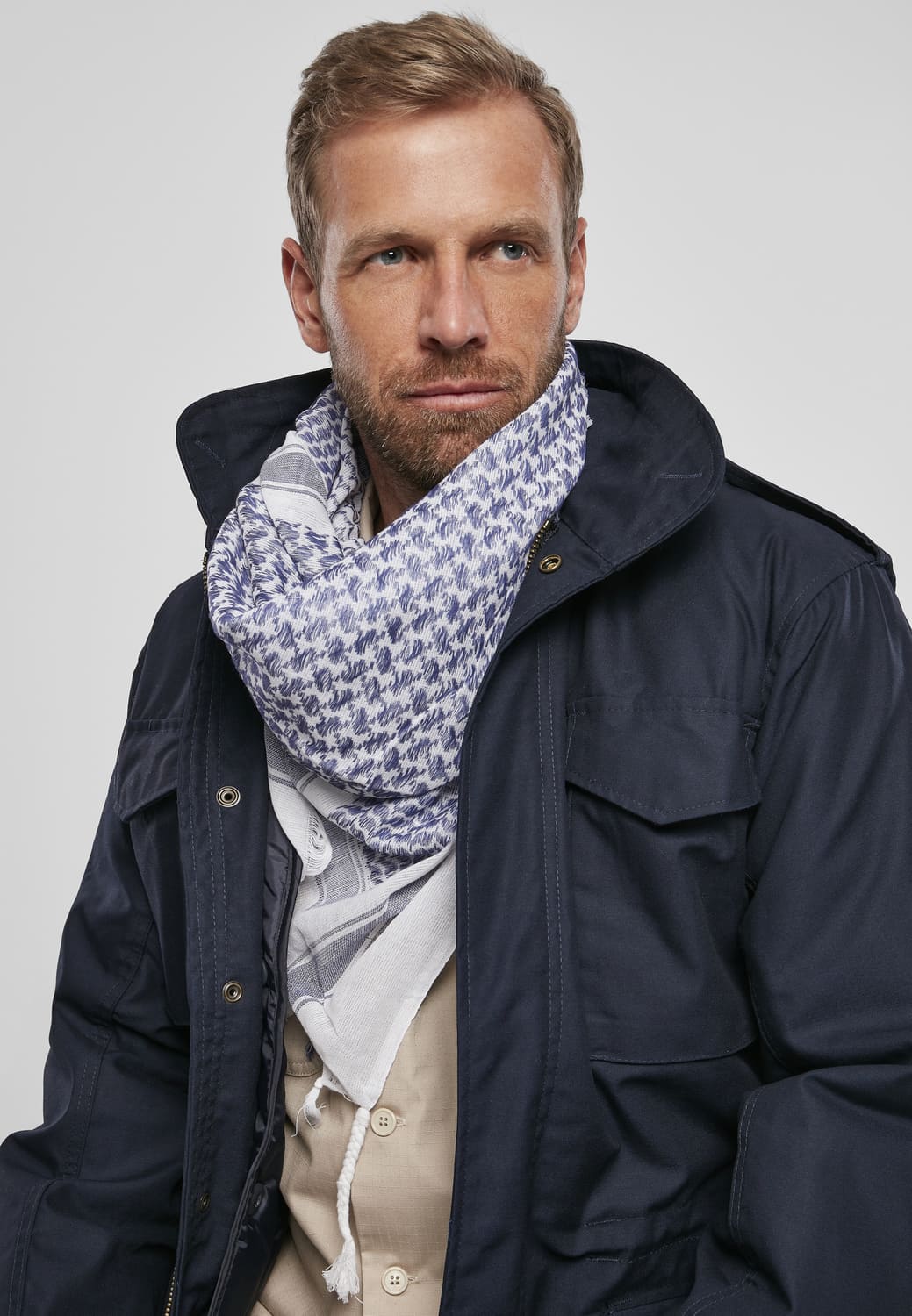 BD7009-00306-0050 Shemagh scarf Brandit blue/white one size