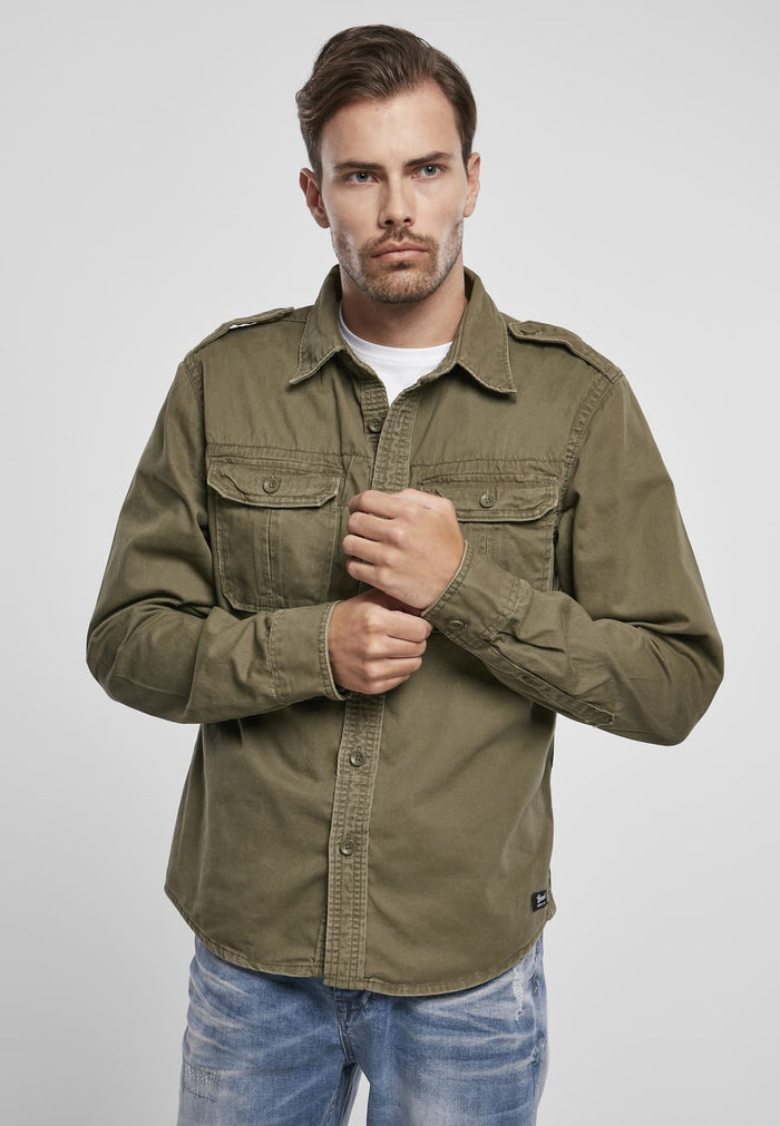 BD9373-00176-0231 Camicia Vintage Brandit oliva 7XL