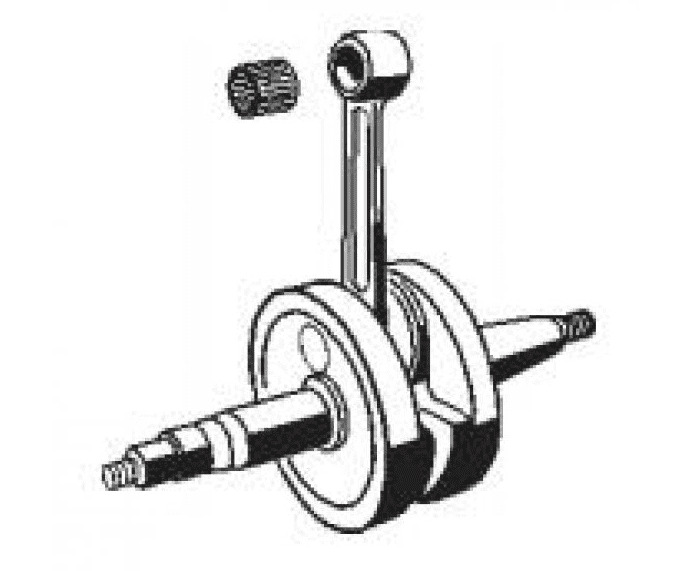 58176 crankshaft with polished connecting rod derbi 50 lc senda 4v-6v engines