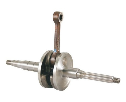 100030030 albero motore rms racing minarelli orizzontale 2t 50cc - bilanciato, biella lucidata e gabbia a rulli hq. spinotto d. 10 mm