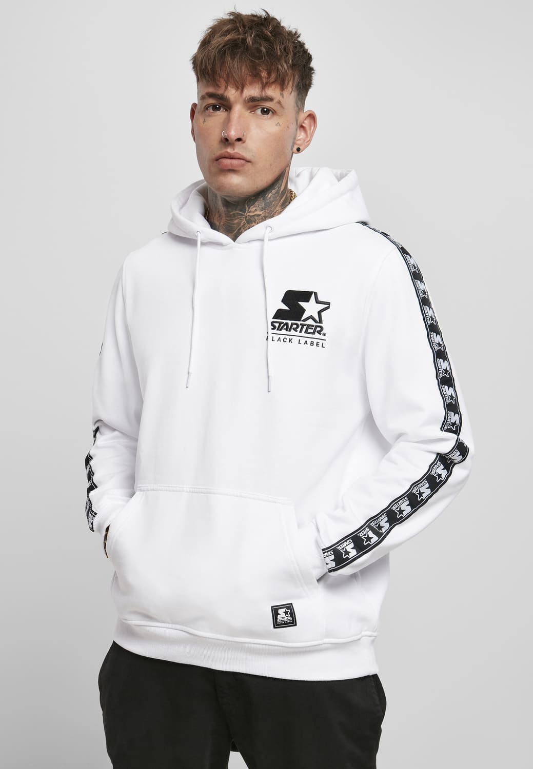 ST021-00220-0060 Hoody Logo Taped Starter bianco XXL