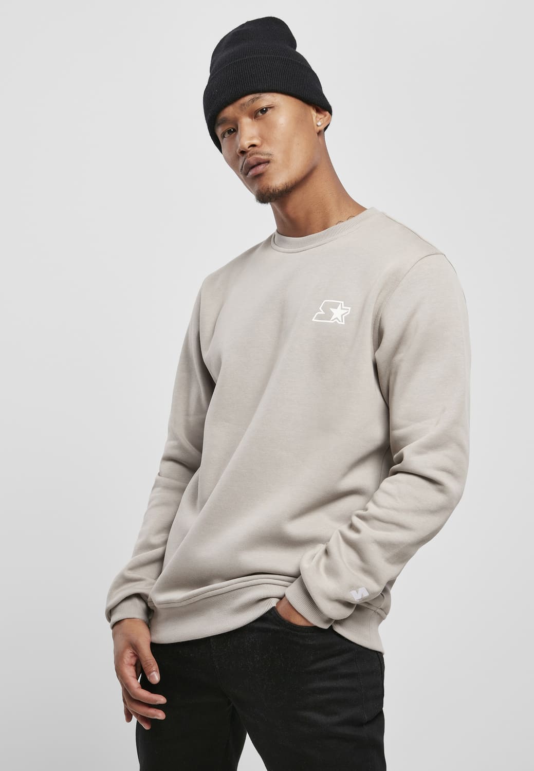 ST045-00111-0060 Small Logo Starter Crewneck Sweater Grey XXL